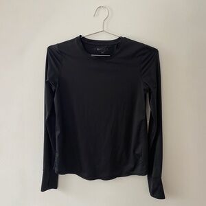 Athleta Black Long Sleeve Exercise Running Tee